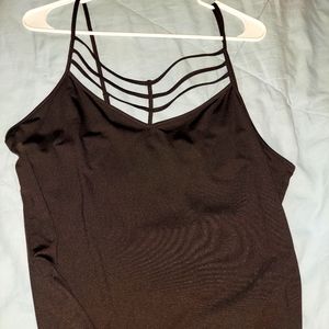 Strapless black top very sexy on